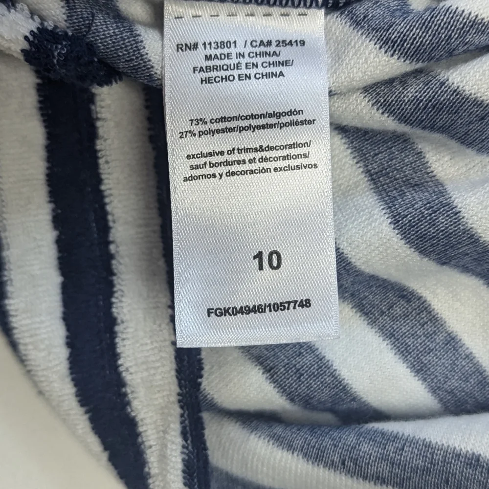 NWT Flapdoodles Size 10 Terrycloth Hooded Dress/Cover-up